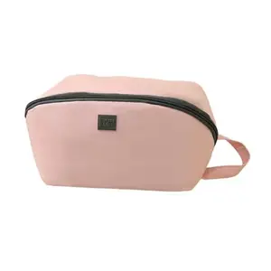 RNTR® Women Travel Bra Underwear Lingerie Organizer, Cosmetic Makeup Toiletry Bag with Multi-Pockets, Waterproof Cube Large Capacity Bag (Pink)