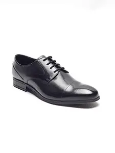 GABICCI Black Lloyd Leather Lace-Up Formal Shoes for Men (121901_8)