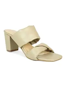 Inc.5 Women Beige Solid Block Heels