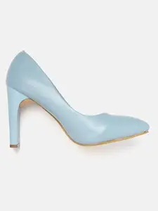 ELLE Women's Blue Block Heel Pumps