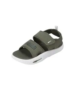 Puma Unisex-Adult SoftridePro Sandal 24 Olive-Dark Olive-White Sandal - 9 UK (39542903)