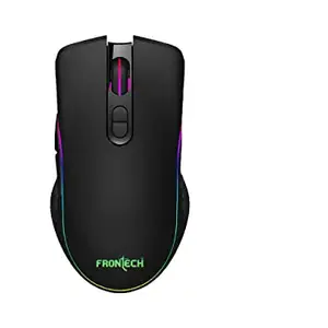 FRONTECH Gaming Mouse MS-0028 with 7 Buttons, Braided Wire, Plug & Play, Rubber Painted Surface