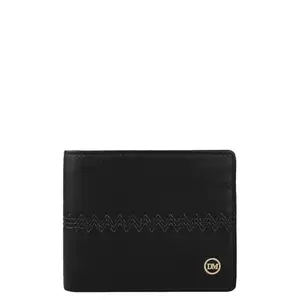 Da Milano Leather RFID Wallet for Men with Multicard Slot - Black (10509)