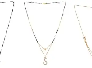 Gold Plated Traditional Black Bead Single Line American Diamond Pendant Jewellary set for Women(Combo) Pack of 3MCN-24-1-29-/