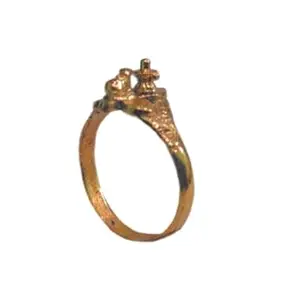 SH Fashions Panchaloha (Impon) Siva Lingam & Nandhi Design Copper Ring