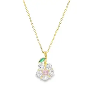 Ontique Golden Chain Sterling Silver Pendant Chain (Jasmine Drop)