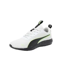 Puma Mens Walter Feather Gray-Black-Fizzy Lime Running Shoe - 10 UK (30981903)
