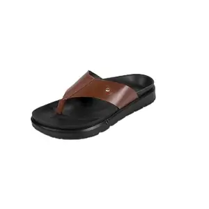 Mochi Men's Tan Synthetic Leather Comfort Slippers UK/9 EU/43(16-1119)