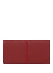 Satya Paul Faux Leather Red Maroon Wallet for Women