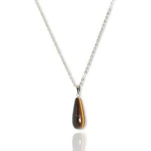 Gempro Genuine Gemstones Drop Chain Pendant For Women