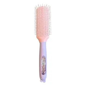 Cute Hair Brush with Strong & Flexible Nylon Bristles having Anti-static Ball Tips, For Grooming, Straightening, Smoothing, Detangling Hair, Ideal for Men & Women