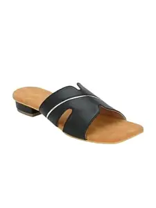 CLOG LONDON Womens Outdoor Sandals | H-Strap Open Toe Flats Sandal for Daily Use CLF2420-OFF-BLACK-36