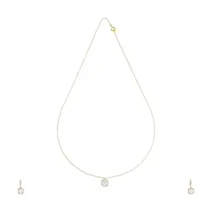 Kushal's Fashion Jewellery White Gold-Plated Casual 92.5 Pure Silver Pendant Necklace - 432723