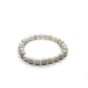 The Cosmic Connect Natural Healing White Moonstone Bracelet For Men & Women Chakra Balancing (8MM Beads)?