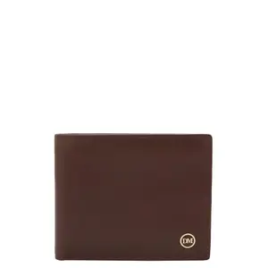 Da Milano RFID Protected Leather Wallet for Men with Card Slot - Brown