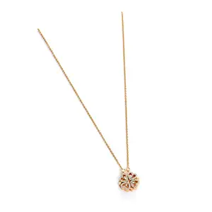 SOHI Gold Plated Designer Stone Necklace (SOHNCK9054)