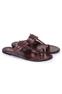 Picktoes SC-535 Women's Maroon Synthetic Leather Casual Flat Sandal
