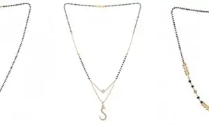 Gold Plated Traditional Black Bead Single Line American Diamond Pendant Mangalsutra for Women(Combo) Pack of 3 MS-17-1-3