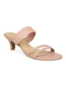 Inc.5 Shoes Women Kitten Heel Fashion Sandal 100945_Peach