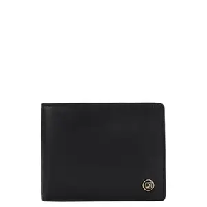 Da Milano RFID Protected Leather Wallet for Men with Card Slot - Black