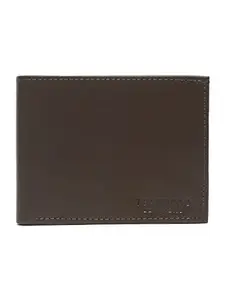 TEAKWOOD LEATHERS Teakwood Genuine Leather RFID Protected Two Fold Wallet for Men (Brown)