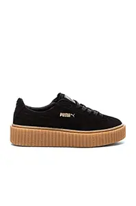 PUMA Women Low Boot(4056204080436_36100502_Suede Creepers Black-Black-Oat_7)