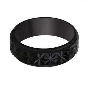 Rings for Women mens Black Ring size 11 Stainless Steel Black Band Ring Boys and Girls