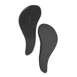 Scarlet Line Professional Plastic Detangler Brush Flexible Bristles Removes Tangle Tamer and Knots for Women Men and Kids Hair Care Tool_Black