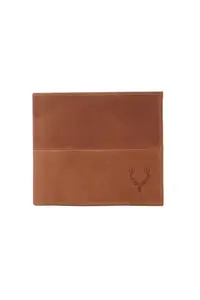 Allen Solly Men Polyurethane Brown Textured Wallet