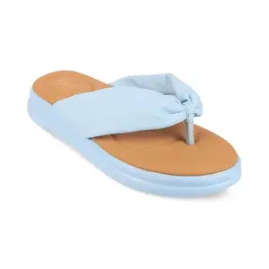 tresmode NIV Women's Flats Sandals Blue, 6 UK / 39 EU - Open Toe Ladies Dress Footwear Soft Comfortable