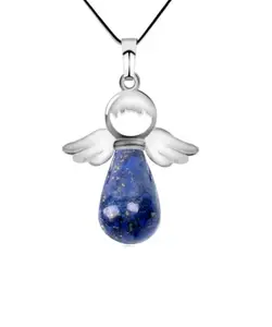 ASTROGHAR Natural Lapis Lazuli Angel Lucky Charm Crystal Pendant