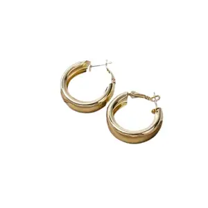 STYLISH PEHNAWA Korean Personality Circle Design Earrings For Women, Chic Hoop Earrings For Birthday Party, Unique Style