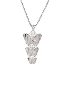 Silberry 925 Sterling Silver Butterfly Pendant with Chain | Necklace for Women & Girls | With Certificate of Authenticity and BIS Hallmark