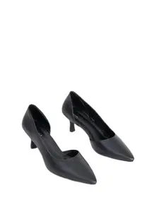 scentra fashion Women's Lola Pumps Pointed Toe, Kitten Heel, Stylish & Comfortable Pump Heel with Closed Back, Black