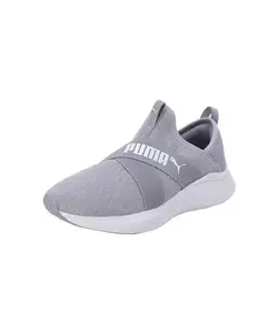 Puma Womens Softride Harmony Slip Meta W Gray Fog-White Running Shoe - 8 UK (37960802)