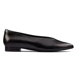Clarks Women's Laina15 Easy Black Leather Slip On Shoes-8 UK (26161544