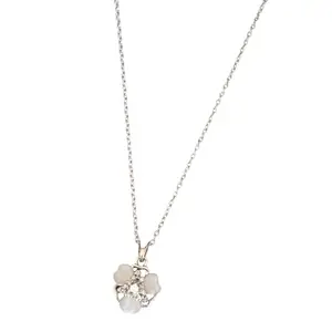 ASK Collections Silver Chain Necklace pendant chain with cubic zirconiaor women and girls short necklace for love onces, Gifts for Girls and Women