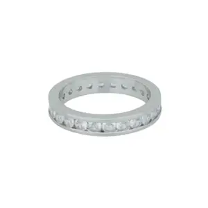 SILVENTIC Zirconia White Full Stone 925 Sterling Band (7)