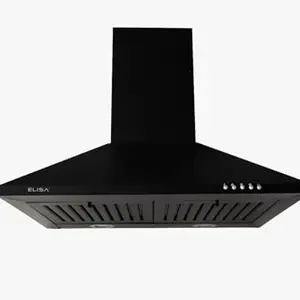 ELISA AURA 60 Stainless Steel Black Wall Mounted Kitchen Chimney (L60 X W47.5 X H52.5 cm)