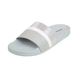 Mochi Womens Synthetic Grey Slippers (Size (4 UK (37 EU))