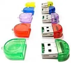 USB Single Card Reader Memory Reader (Pack of 5 PEC) Multicolor