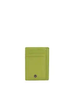 Da Milano Genuine Leather Green Card Case with Multicard Slot (10122OL)