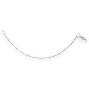 TARAASH Single Line Plain Ending with Charm 925 Sterling Silver Single Anklet for Women