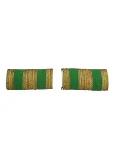 1st Time Modern Metal Bangle/Kada- Perfect For Wedding, Party, Function And Regular, Combo Of 2 Set, Each Set In 48 Bangles, Green- H6