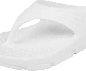 TRV Coco-Balance White Slip-on Flip-Flops/Slippers, Lightweight EVA Sole – Casual Outdoor Chappal, Monsoon, Rainy Season Footwear for Men-6 Kids UK