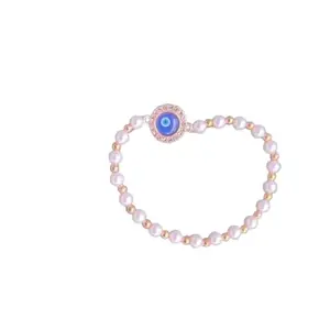 Evil Eye Elastic Bracelet, Lumba Style, Free Size