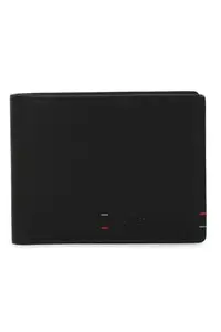 Allen Solly Men Black Solid Leather Wallet