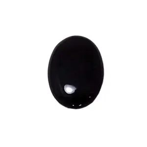 Sahiba Gems 42.90 Carat / 1 Pc Kala Sulemani Kala Hakik (Akik) Stone Rare & Black Oval Shape Pendant Size/Bracelet Size Gemstone