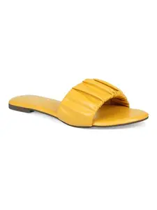 Inc.5 Shoes Women Fashion Slide Sandal 300392_MUSTARD
