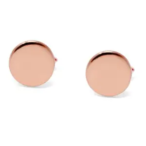 Mannash 925 Sterling Silver|Classic Evergreen Circle Sterling Silver Rose Gold Plated Sterling Stud Earrings|Gifts for Women, Girls, Mother, Girlfriend| With Certificate of Authenticity and 925 Stamp